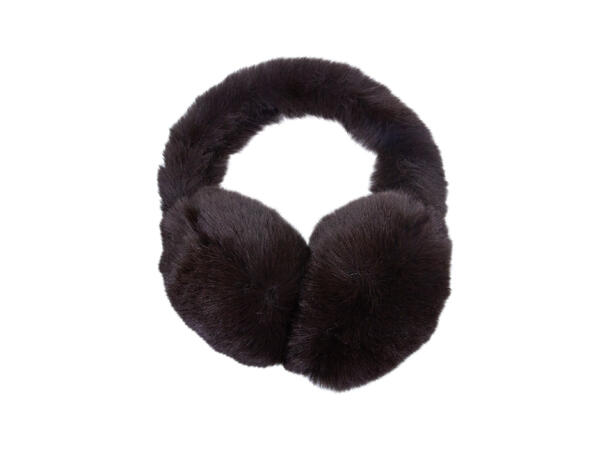 Ørevarmer fake fur brun Høst26 