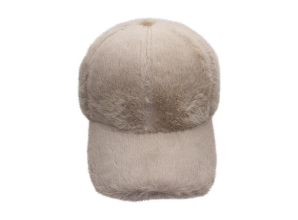 Caps fake fur beige Høst26 