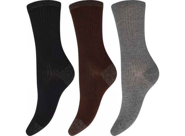 DECOY 3-pack ankle sock cotton Multicolor 37-41 - AW26 