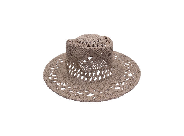 Hatt "Summer" flat m/mønster beige SS27 