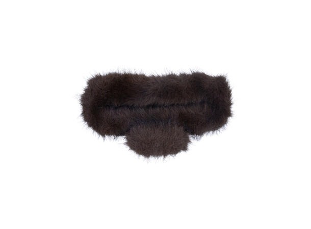 Hårklype "fake fur" 7x13cm brun 