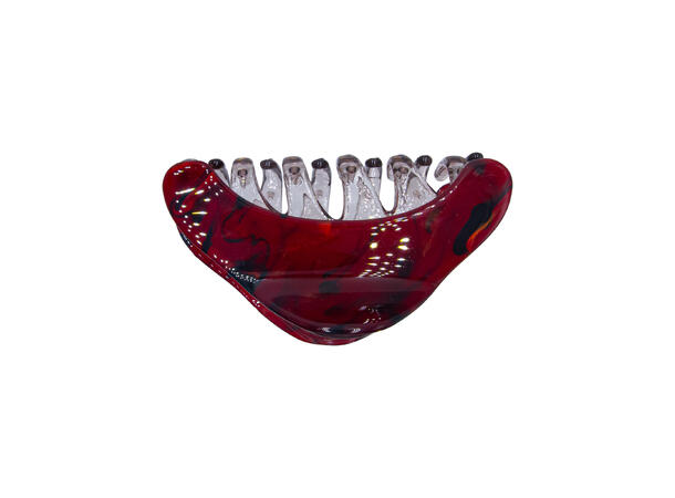 Hårklype stor 9x5cm rød 