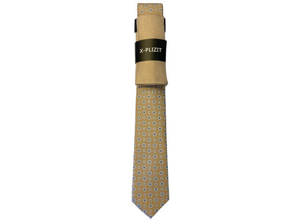 Konfirmant sett mønstert beige (slips/lommetørkle hengende) SS27 