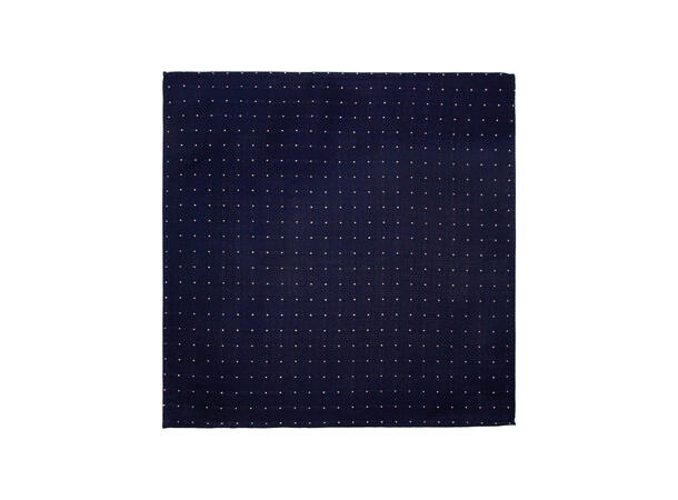 Santi 8cm silkeslips+lommetørkle paisley sett hengende blå 