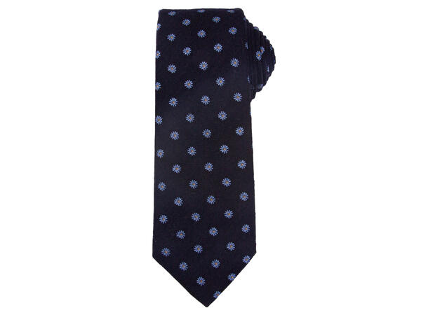 Santi Slips Ull 8,0cm mønstert navy 