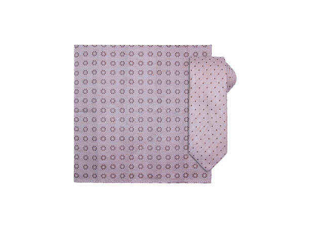 Santi silkeslips+lommetørkle "linenlook" sett hengende beige 