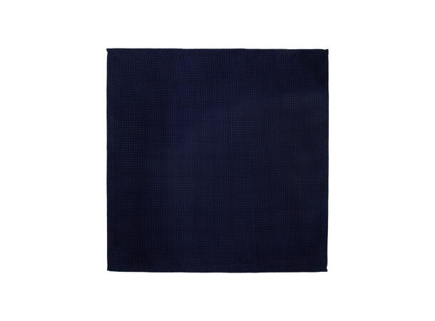 Santi silkeslips+lommetørkle mønstret sett hengende navy 