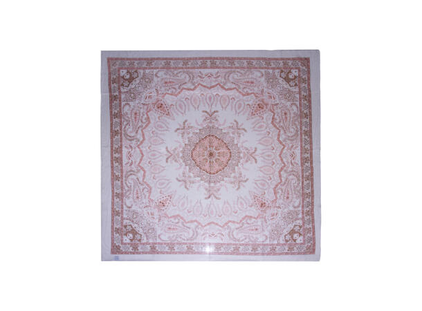 Sjal paisley 130x130cm grå 