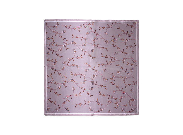 Skjerf blomstert SILKE 70x70 beige* 