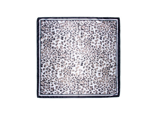 Skjerf dyreprint 70x70 sort 