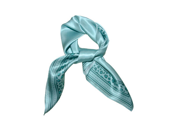 Skjerf dyreprint SILKE 70x70 lys grønn 