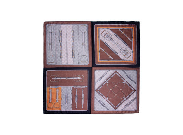Skjerf m/seletøy 68x68cm orange 