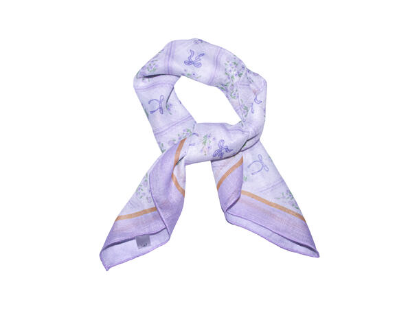 Skjerf m/sløyfer 58x58cm lilla 