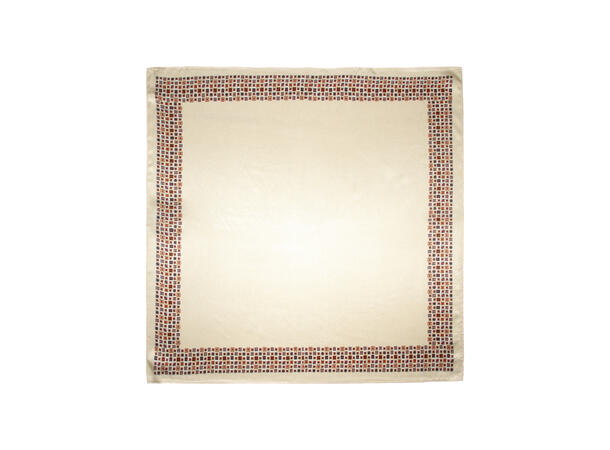 Skjerf mønstert SILKE 70x70 gul 
