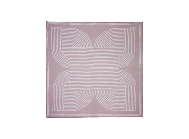 Skjerf mønstret Ull 70x70 beige 