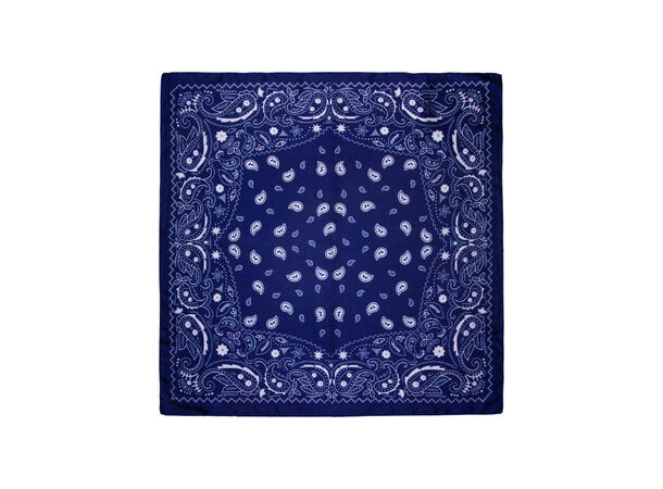 Skjerf paisley 70x70cm blå* 