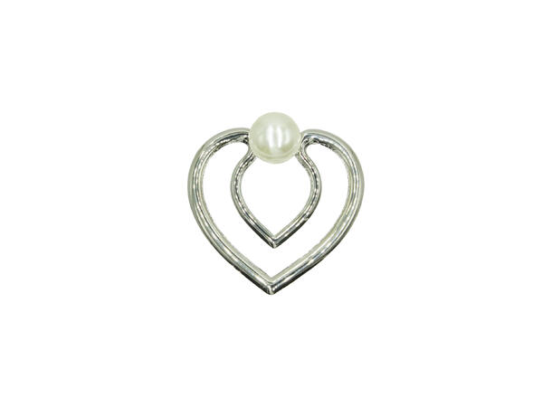 Skjerf ring "hjerter" sølv 