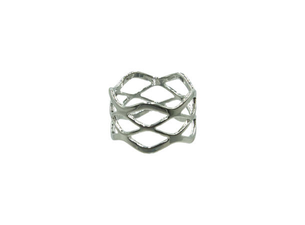 Skjerf ring "mønster" sølv 