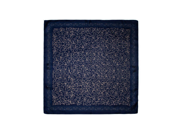 Skjerf wienermønster 70x70cm navy* 