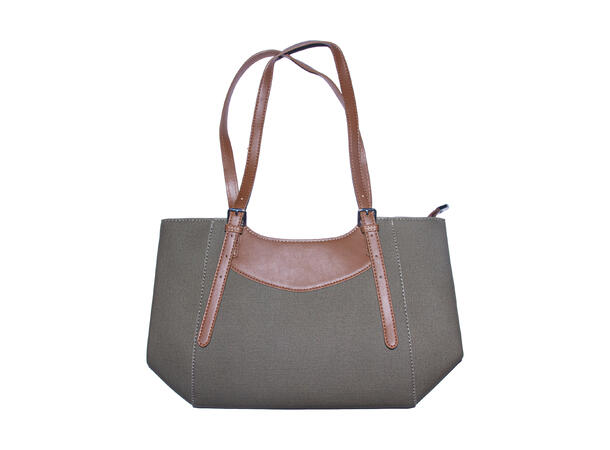 Veske 2-farget 36x25x12 grønn 