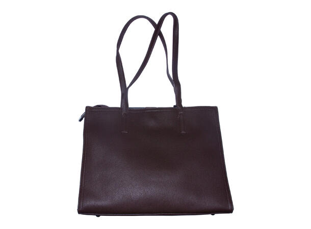 Veske stor klassisk 37x30x12cm brun 