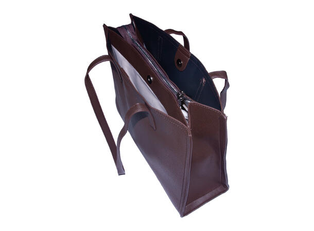 Veske stor klassisk 37x30x12cm brun 