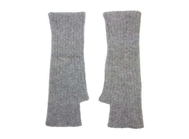 Dame armvarmer ribb grå Høst26 