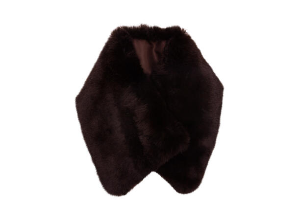 Hals fake fur 15x50/60 brun Høst26 