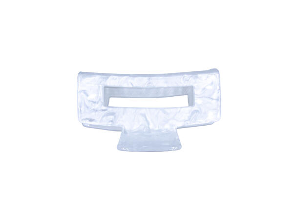 Hårklype 5x7,5cm ensf. hvit/blå 