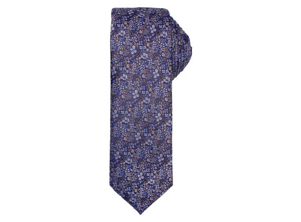 Konfirmant slips blomstert beige 