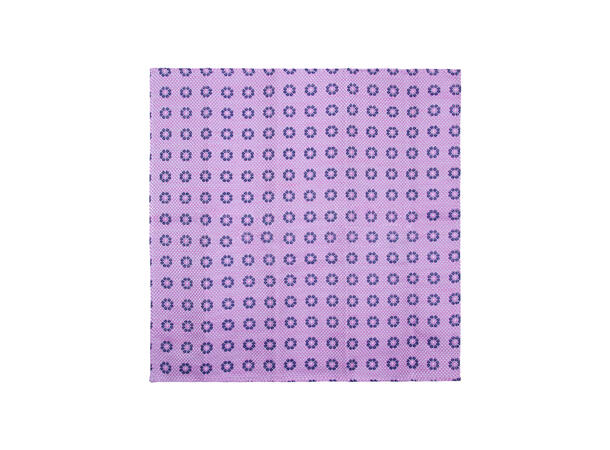 Santi silkeslips+lommetørkle "linenlook* sett hengende rosa 