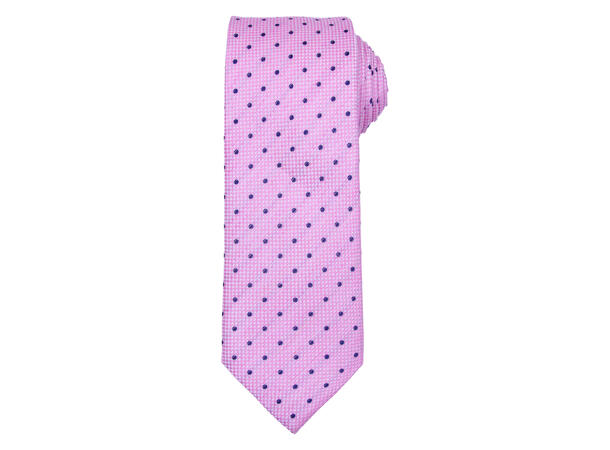 Santi silkeslips+lommetørkle "linenlook* sett hengende rosa 