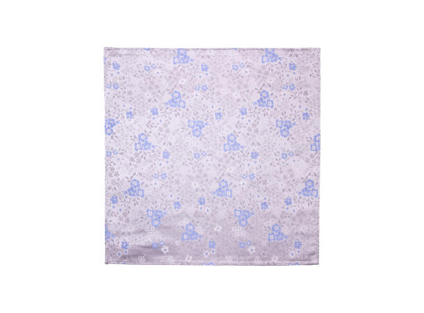 Santi silkeslips+lommetørkle mønstret* sett hengende grå 