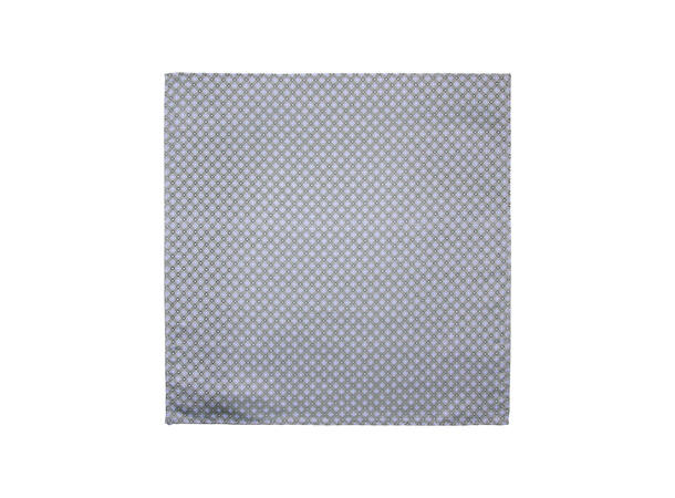 Santi silkeslips+lommetørkle mønstret sett hengende grønn 