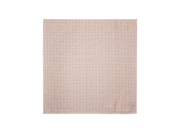 Santi silkeslips+lommetørkle mønstret sett hengende beige 