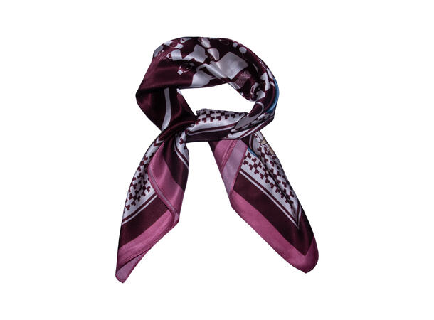 Skjerf "veske"  SILKE 70x70 bordeaux 
