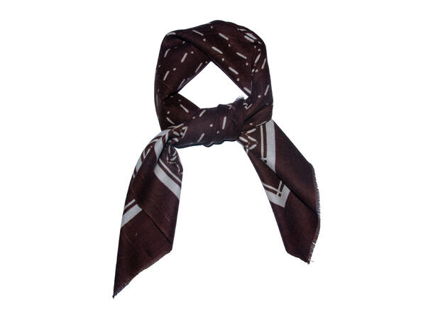 Skjerf klassisk 85x85 brun Høst26 