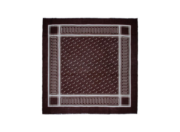 Skjerf klassisk 85x85 brun Høst26 
