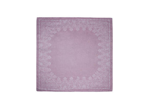 Skjerf m/kant 70x70 rosa 
