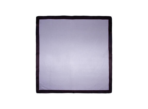 Skjerf m/kant SILKE 70x70 brun m/beige 