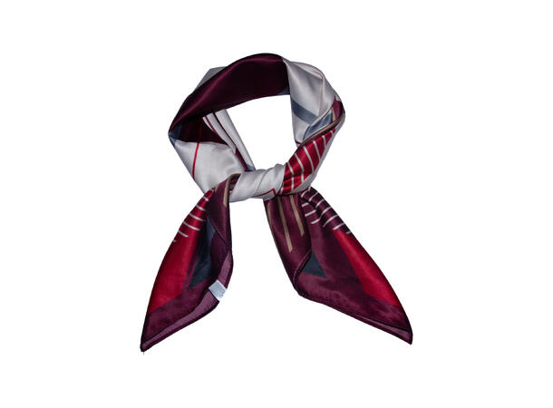 Skjerf m/kasser 70x70cm rød 