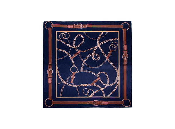 Skjerf m/selemønster 65x65cm blå* 