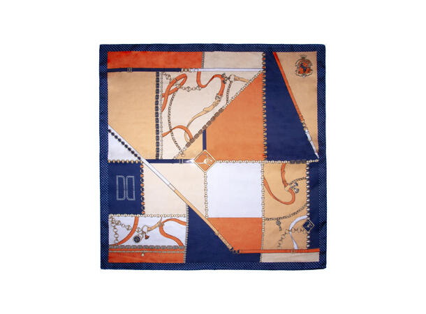 Skjerf m/seletøy 70x70 navy 