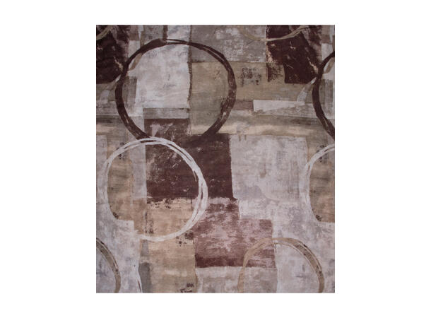 Skjerf m/sirkler 90x180cm beige 