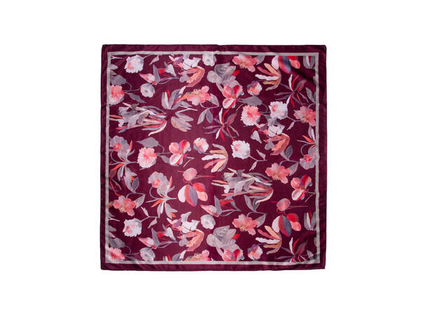 Skjerf monet 70x70cm vinrød 