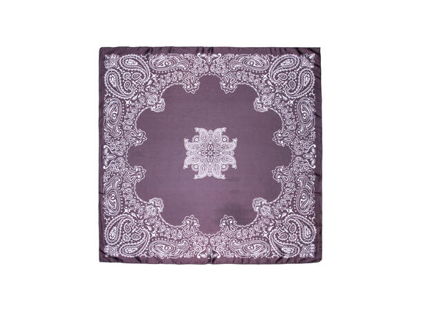 Skjerf paisley 70x70 brun 