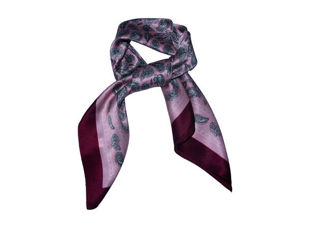 Skjerf paisley SILKE 70x70 vinrød 