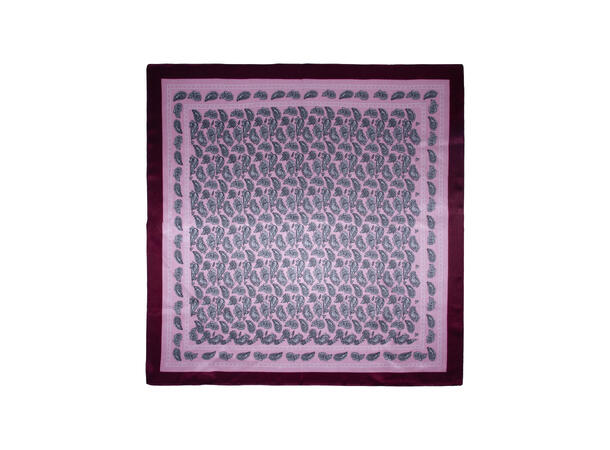 Skjerf paisley SILKE 70x70 vinrød 