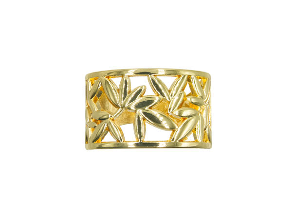 Skjerf ring m/mønster gull 