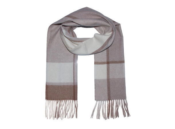 Skjerf ruter 30x180 grå Høst26 